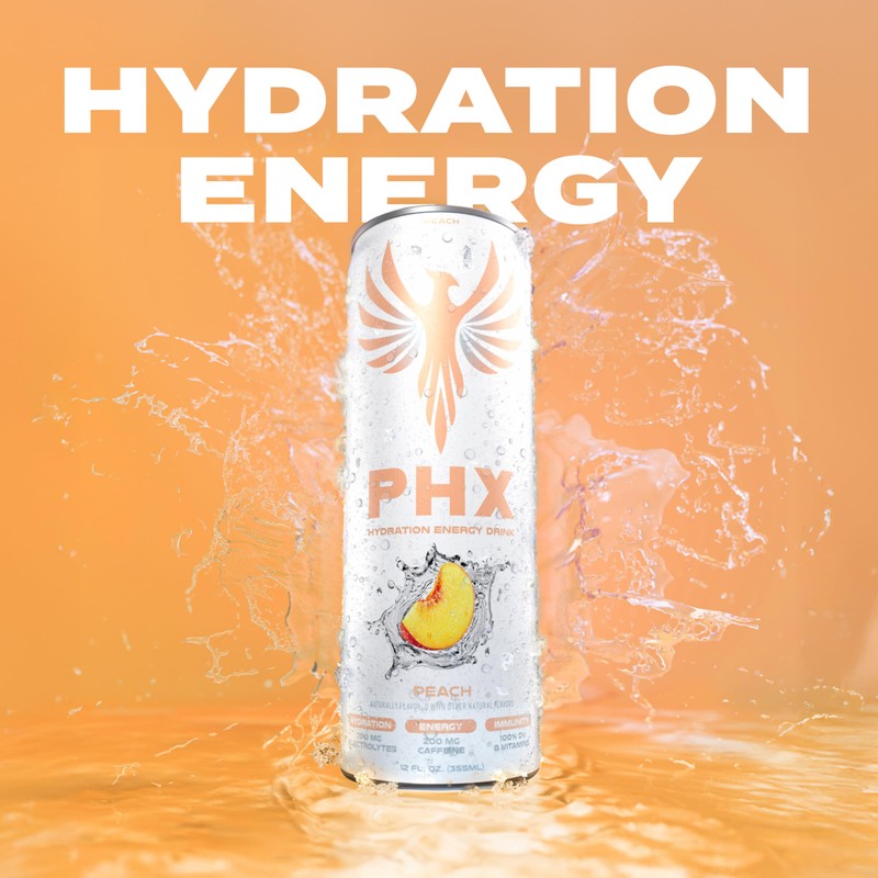 PHX Hydration Energy Drink - 700mg Electrolytes, 200mg Natural Green