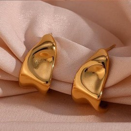 Chunky Gold Earrings for Women Gold Statement Earrings Gold Knot Dangle Earrings Geometric Drop Earrings Dainty Gold Jewelry for Women