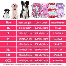 JpGdn 4PCS Dog Dresses Shirts for Large Dogs Girl Female Pink Purple Red Skirts Summer Clothes Pet Apparel Floral Sundress Small Daisy Unicorn Stretchable Lightweight Outfit L