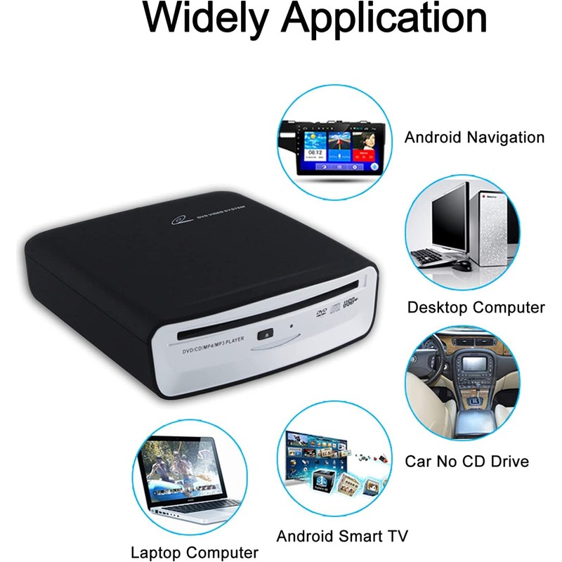 Reproductor de CD externo para coche, reproductor de CD USB