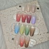 Gradient handmade nail tip color selection available - Short Round