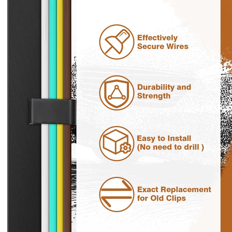 Datanly 50 Pack Trailer Wire Clips, Steel for Anti Corrosion