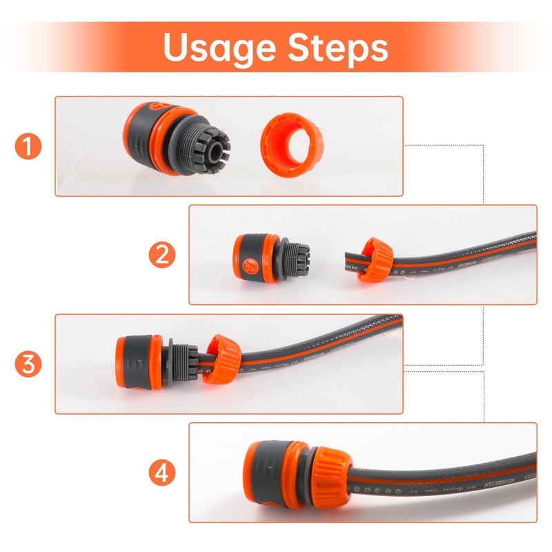 CAKKVDE 10pack Garden Hose Connector for Hose Pipe, Outside Tap