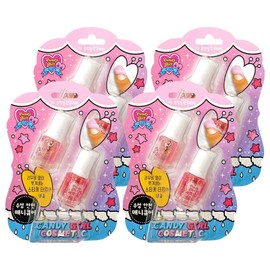 Candygirl water-based safe vibrant and lovely children's nail color, 06 bling bling glitter, 4 pieces / Candygirl 수성 안전 톡톡 튀는 사랑스러운 어린이 네일 컬러, 06블링블링글리터, 4개