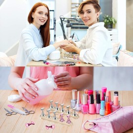 Rotupap 2 Sets Nail Stand Display - Magnetic Nail Tips Stand - Acrylic Nail Art Practice Stands - Acrylic Nail Display Stand,Nail Practice Holders,Nail Stands for Painting Nails for Homes and Salons