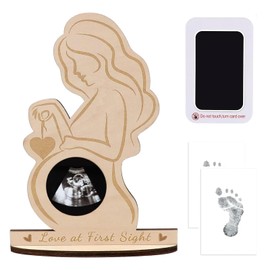 KAMHBE Baby Picture Frame Pregnant Women Gifts Baby Ultrasound Pictures Photo Frame Made of Wood Frame Ultrasonic Sonogram Picture Frame