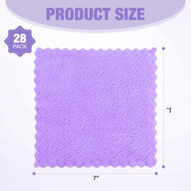 JOHOKAKITI Makeup Remover Cloths, Cleansing, Reusable, Soft & Washable Coral Fleece Microfiber Washcloths/Towel for Face, Eye, Lips, Pack of 24, 7 x 7 inch