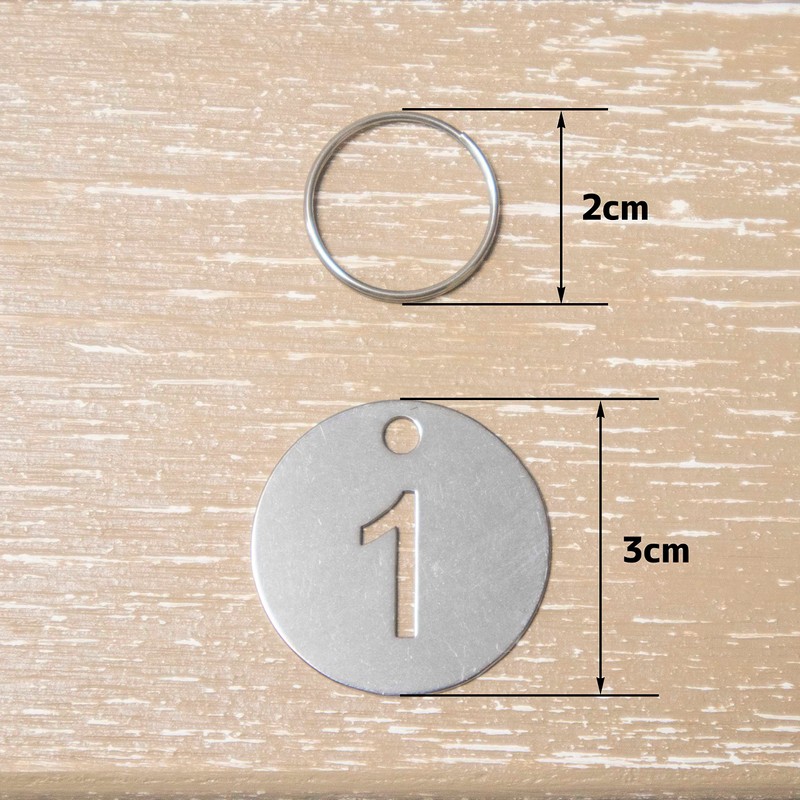 C-RAYS Stainless Steel Number Tag Number Tag Plate Key Tag