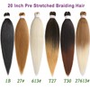 Leeven 8 Packs Blonde Braiding Hair Extensions Pre Stretched for