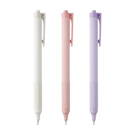 Tombow 3-Pack Assorted Smoky Axis 0.38mm Black Ink Oil-based Ballpoint Pen Monograph Lite FCF-311X