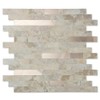 Yipscazo Peel and Stick Stone Metal Backsplash, Stick on Tiles