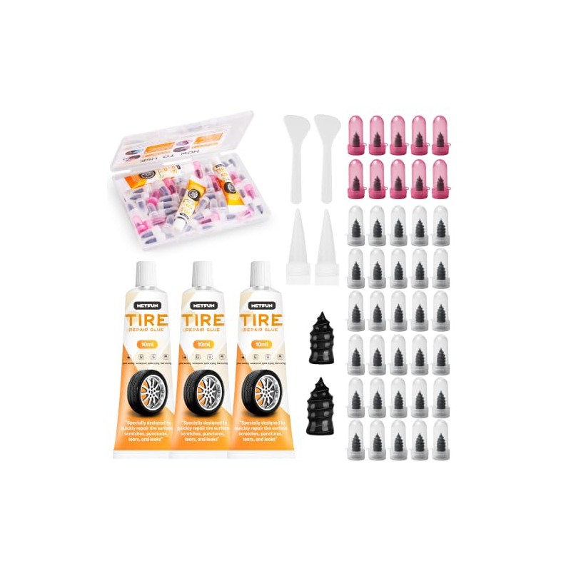 Quick Fix Tire Plug Kit - 40 Pieces for Easy
