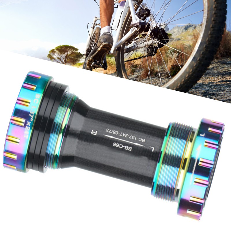 Bike Bottom Bracket Aluminum Alloy Resin Rust Prevention Long Durability