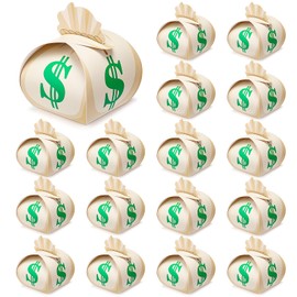 Honoson 30 Pcs Money Party Favor Boxes Candy Box Dollar Bags Casino Themed Goodies Bag for Tables Centerpieces Party Decorations Gift Birthday Favors Graduation Supplies