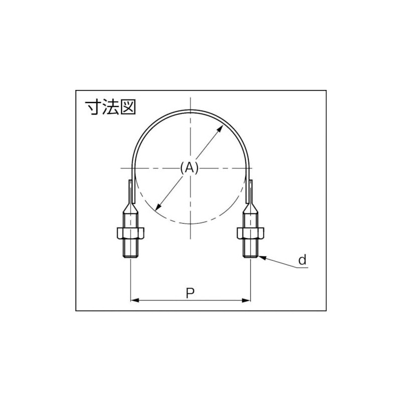 TRUSCO TSGPBD80AS SUS304 U-Band for SGP Tubes, Nominal Diameter 3.1