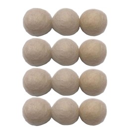 3cm 30mm Wool Felt Balls Beads 100% Natural Wool Felting Woolen Felted Fabric for Home Decor Dream Catcher DIY Garland Crafts Handcrafts Project DIY (Beige 30mm 12pcs)