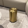 2.4 Gallon Brass Gold Bathroom Trash Can, Fancy Waste Basket