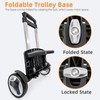 Rolling Backpack Trolley Cart with Stair-Climbing Quiet Wheels,Foldable Aluminum Frame,Adjustable
