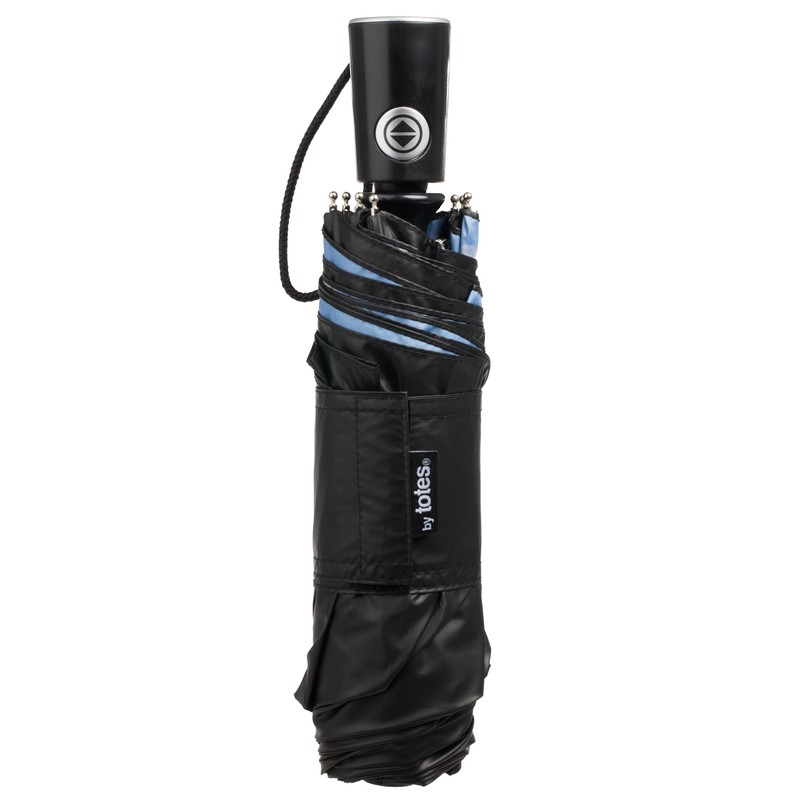 Totes Canopy Print Auto Open Close Umbrella, Sky, One Size,