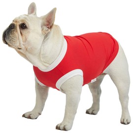 Lucky Petter Dog Sleeveless Tank Top Cotton Shirts for Dogs Ringer Sleeveless T-Shirts Soft Breathable Cool Dog Shirt pet Clothes (X-Small, Red/White)