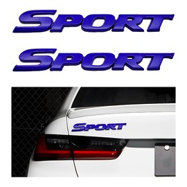 DXNQ 2 PCS 3D Sport Sticker for Car, Automotive Sport Edition Emblem Decals with Strong Adhesive, Universal Sport Badge Stickers for Bumper Tailgate Side Fender, Car Accessories (Blue)