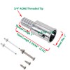 EESC2Y Metal 1" Threaded Tips Replacement for Wood Push Broom