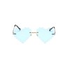QVKUUT Stylish Irregular Rimless Heart Shape Sunglasses for Party and