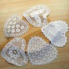 Xiufortion 11PCS Extra Large Heart Shapes Lace Applique Embroidery Organza