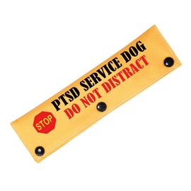 PWHAOO PTSD Service Dog Do Not Distract Alert Dog Leash Wrap PTSD Service Dog Leash Sleeve PTSD Assistance Dog Alert Gift (PTSD Sleeves)