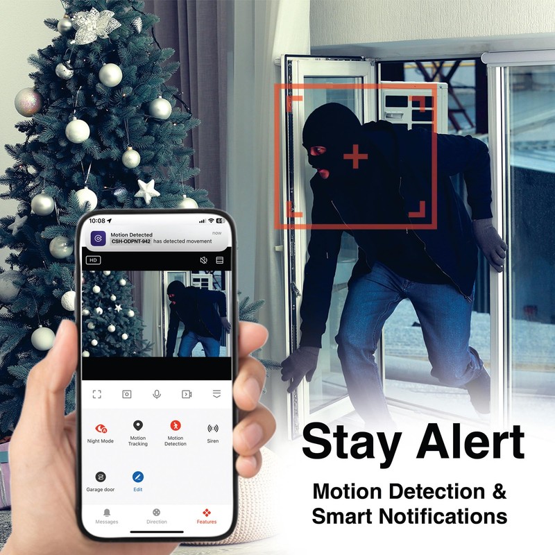 Connect SmartHome FHD Outdoor Pan Tilt Camera with Solar Panel