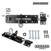 SATARGO 2-Pack Heavy Duty Sliding Gate Bolt Lock, 100mm Black