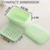 Traveling Soap Holder with Lid, Standard Size Bar Soap Container,