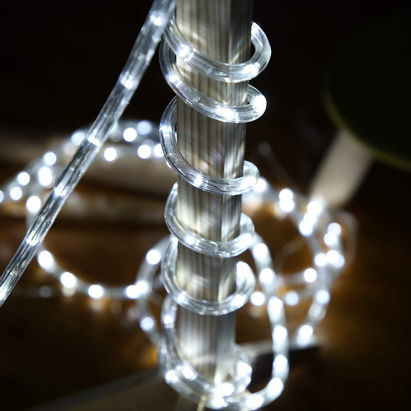 50ft 360 LED Waterproof Rope Lights, 110V Connectable Indoor Outdoor