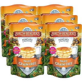 Paleo Pancake and Waffle Mix by Birch Benders, Made with Cassava, Coconut, Almond Flour, Just Add Water, 12 Ounce (Pack of 6)