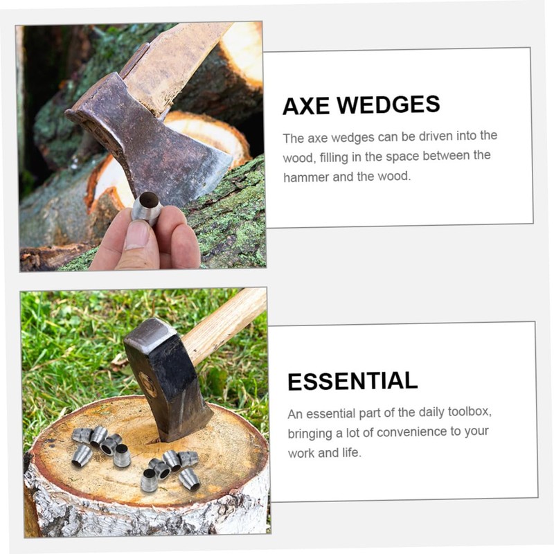 BESPORTBLE 3sets Round Wedge Camping Hammer Wedges Round Axe Handle