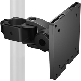 VIVO Steel Ultrawide Monitor Bracket Pole Mount with Removable 75mm and 100mm VESA Plate, Fits up to 49 inch Screens, 1.4 inch Pole Diameter, Black, MOUNT-POLE49U