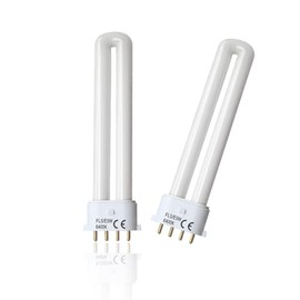 Paquete de 2 bombillas fluorescentes FLS/E9W, repuesto para bombilla de linterna de campamento, base 2G7 de 4 pines, tamaño especial de 5.5 pulgadas, 6400 K