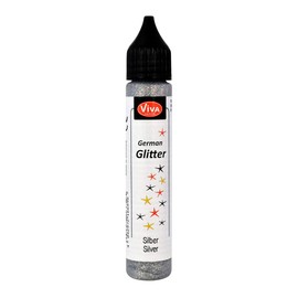 Viva Decor German Glitter, Synthetic Material, Silver, 12 x 2.1 x 2.1 cm
