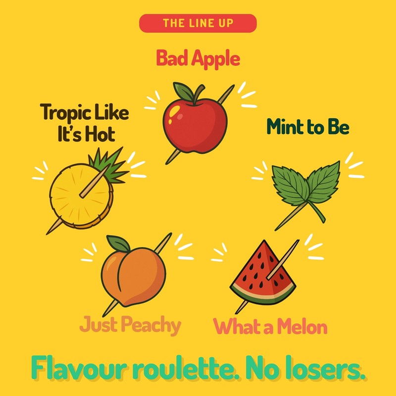 pikz Flavoured Toothpicks – Bold Natural Flavours, Resealable Packs –