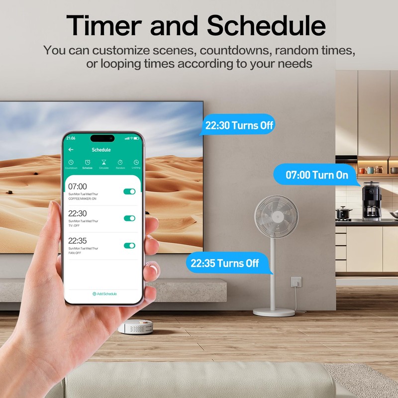KimFilter WiFi Smart Plug, Wireless Plugs Outlet Compatible with Alexa
