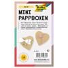 Papp-Boxen MINI 10 Stück - HERZ 8x7,5x4cm - NATUR