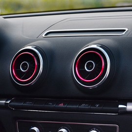 WOQUi Aluminium Alloy Instrument Panel Air Outlet Decoration Ring Cover Sticker