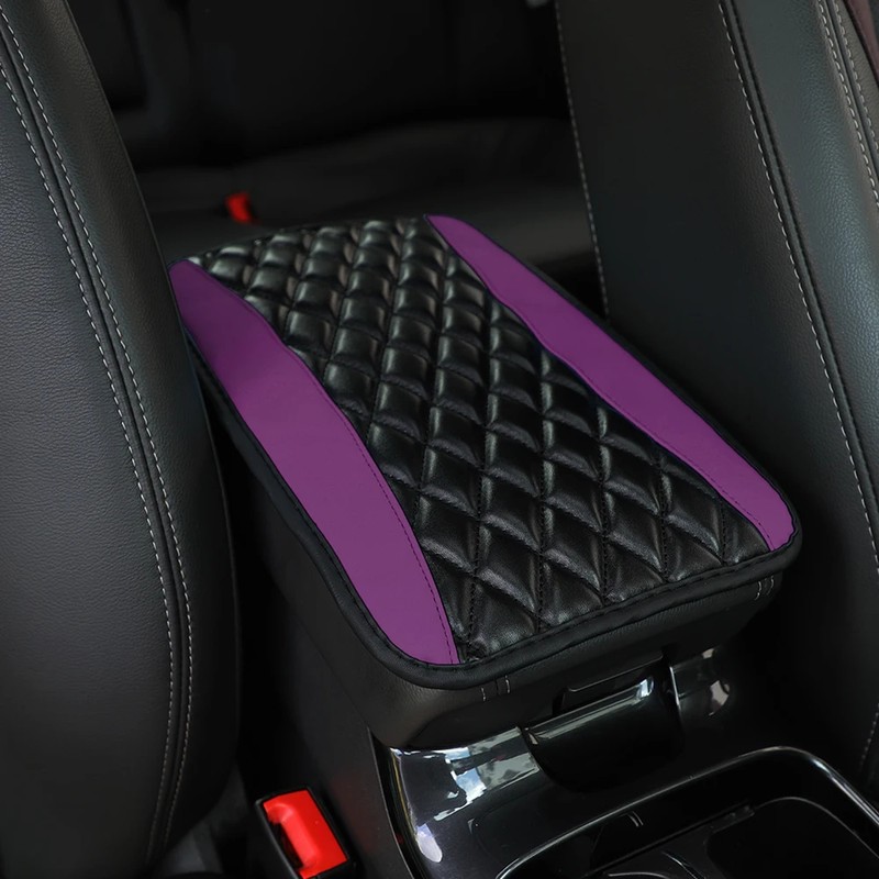 Car Armrest Cushion for Center Console – PU Leather Anti-Scratch