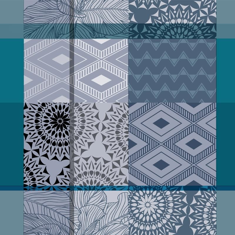 Martina Home Tablecloth Oilcloth Pompe Blue 200 x 140 cm