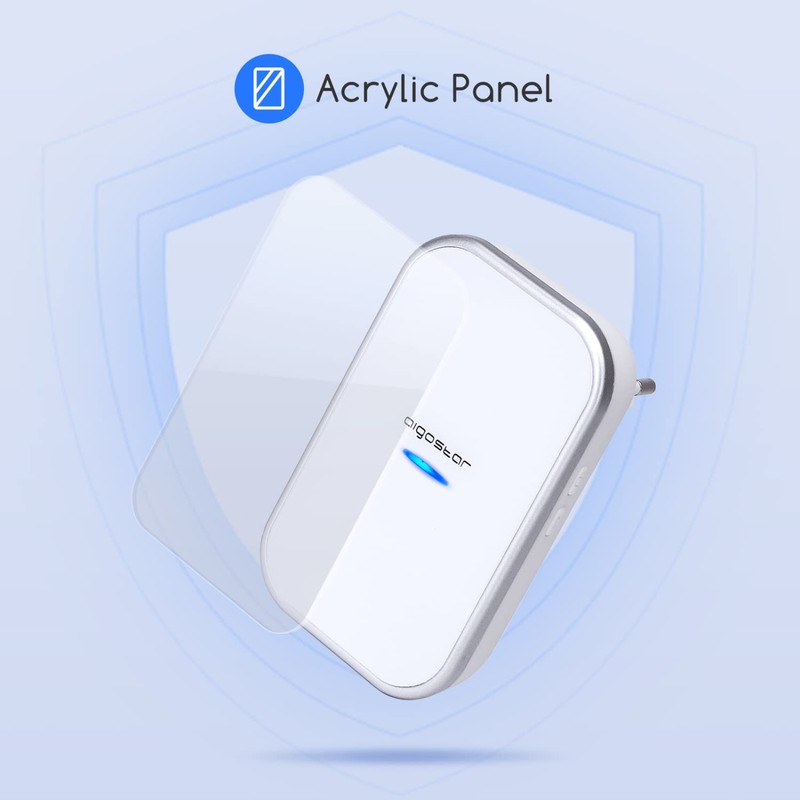 Aigostar doorbell, waterproof portable wireless bell set, doorbell kit, wireless