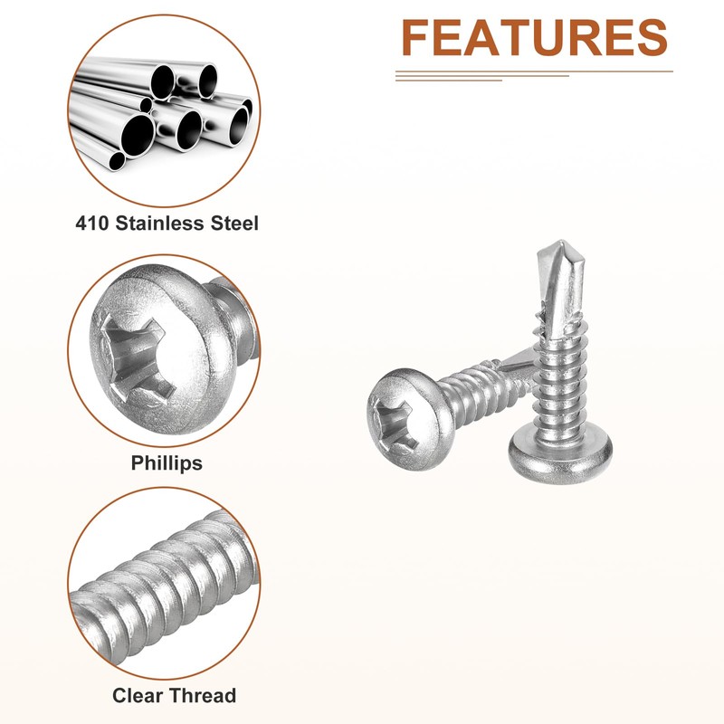 DTGN #14x1" Pan Head Self Drilling Screws - 50Pack -