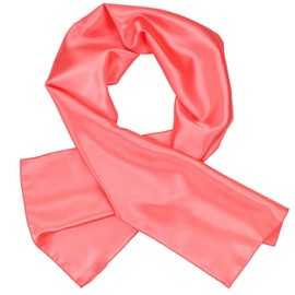 tiemart Solid Color Scarf (9" X 70", Coral)