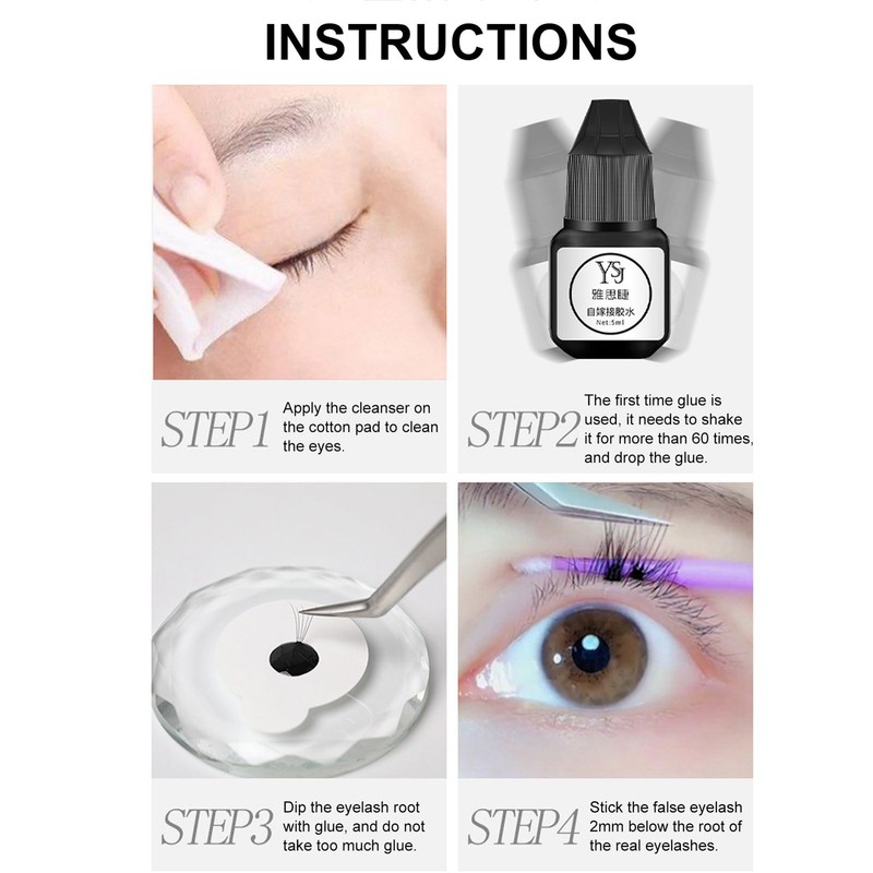 False Eyelashes Grafting Set for Beginners Eyelash Extension Practice Exercise