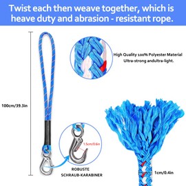 Tutamaz Hanging Rope, 100 cm Hammock Suspension Rope Adjustable Hanging Chair Strap with Carabiner Tree Swing Nest Swing Beam Attachment for Swings Hammock