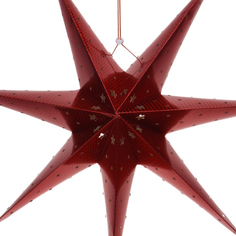 COM-FOUR® Luminous Star in 3D with LED Lighting in Warm